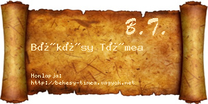 Békésy Tímea névjegykártya